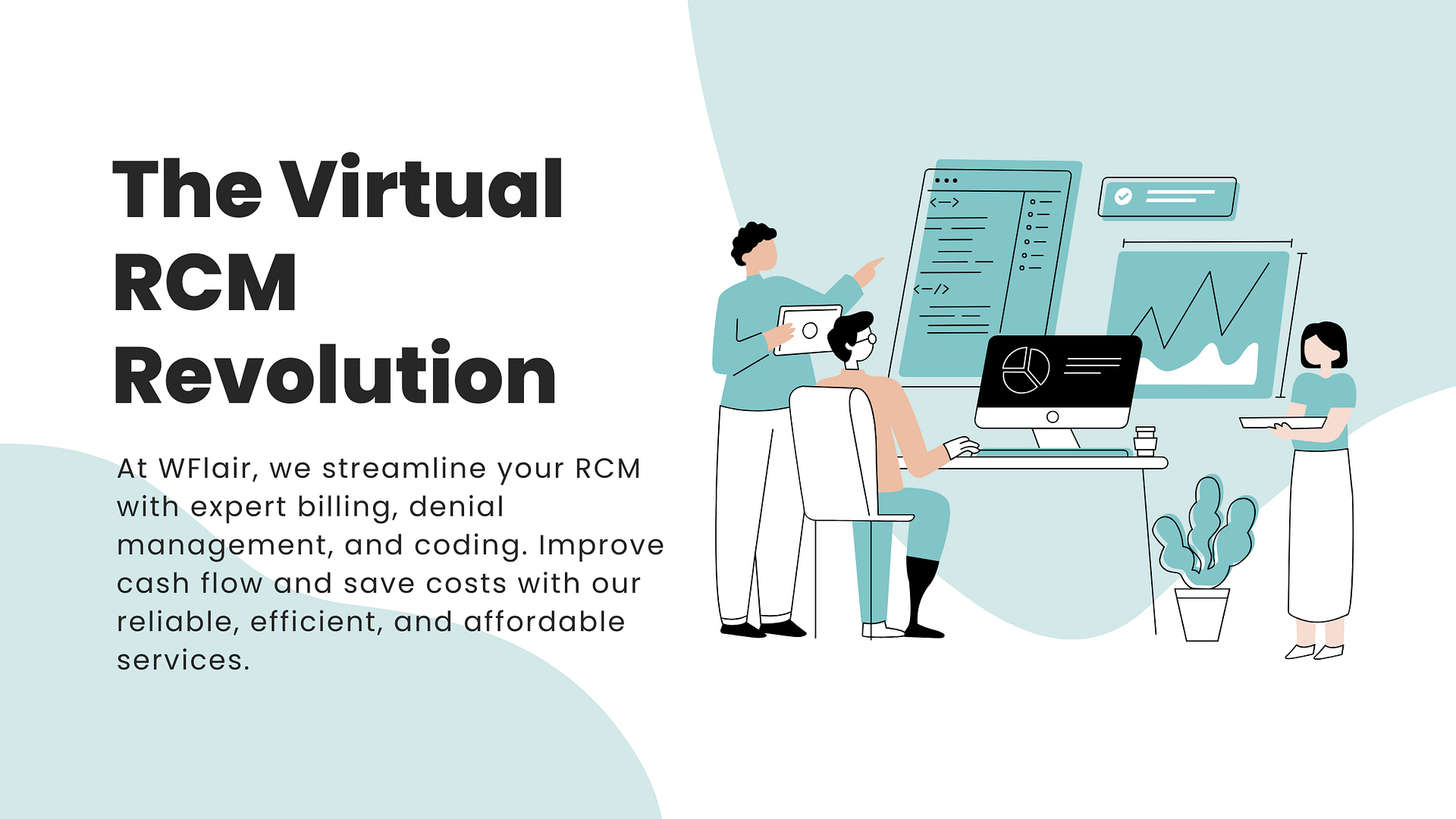 Virtual Talents for Revenue Cycle Management Services - Wflair: Cost-effective medical billing and coding solutions to optimize healthcare revenue cycles.